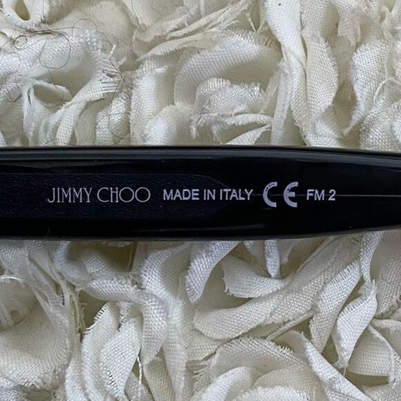 Jimmy Choo Gray/Black Glittery Mayela Cat Eye Sunglasses Excellent Condition. main image 6